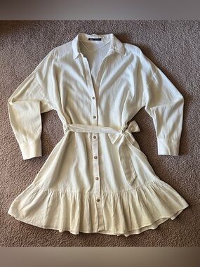 shona joy asymmetrical frill dress Asymmetrical Midi Dress main image 0